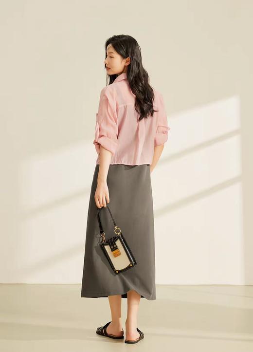 套装【MYBL】8629 74%天丝长款背心裙天丝防晒长袖系结衬衫两件套-喜出 商品图1