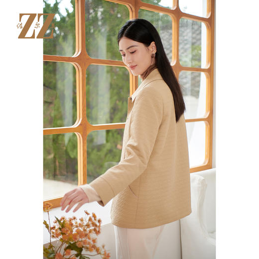 佐尔美经典纯色老钱风简约风衣外套上衣女E33FZ13 商品图4