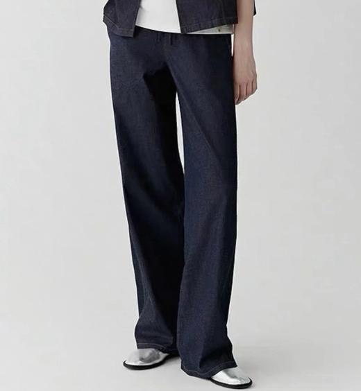 重磅推荐！IC抽绳牛仔阔腿裤  意大利进口 薄棉牛仔 商品图1