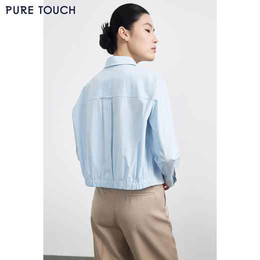 PURE TOUCH通勤必备女士短款长袖衬衫简约百搭显瘦 商品图4