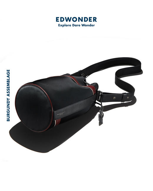 EdWxBA 爱德华 潜水料拼皮水桶包轻便防水侧背包(S) 商品图7