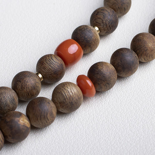 XY0491沉香+翡翠福贝手链项链 商品图6