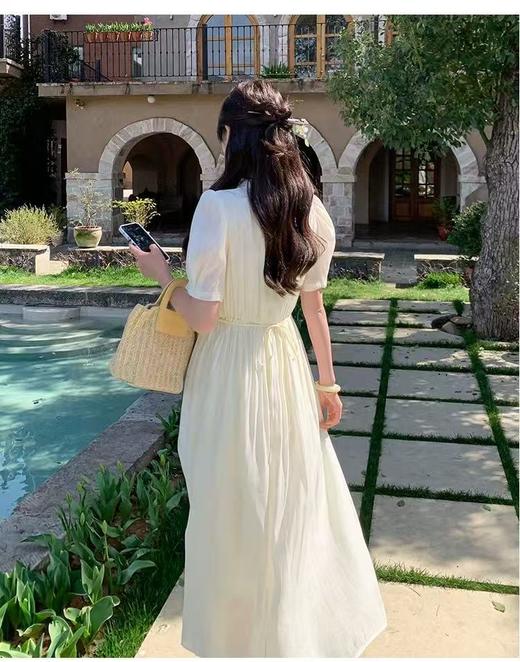 【必入推荐】 吊牌价1688元【MYBL】8628新中式国风高级感暗花过膝长款连衣裙-喜出 商品图4