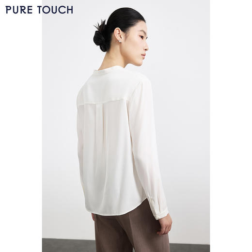 PURE TOUCH优雅通勤必备真丝衬衫女桑蚕丝透气显瘦 商品图4