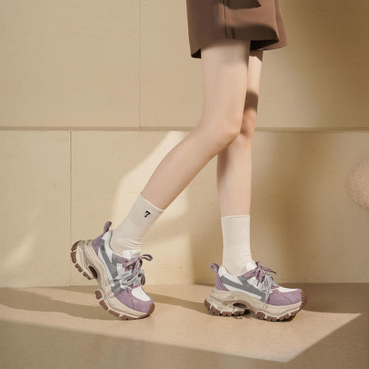 Westory2025年秋季厚底老爹鞋撞色休闲运动鞋W25CM75831 商品图6