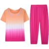 I‘d爱帝夏季薄款女士时尚渐变清荷韵染短袖家居服套装 商品缩略图4