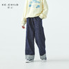 棵初2025年秋季新款亲子中大女童不落色牛仔裤宽松简约拼接裤子 商品缩略图0