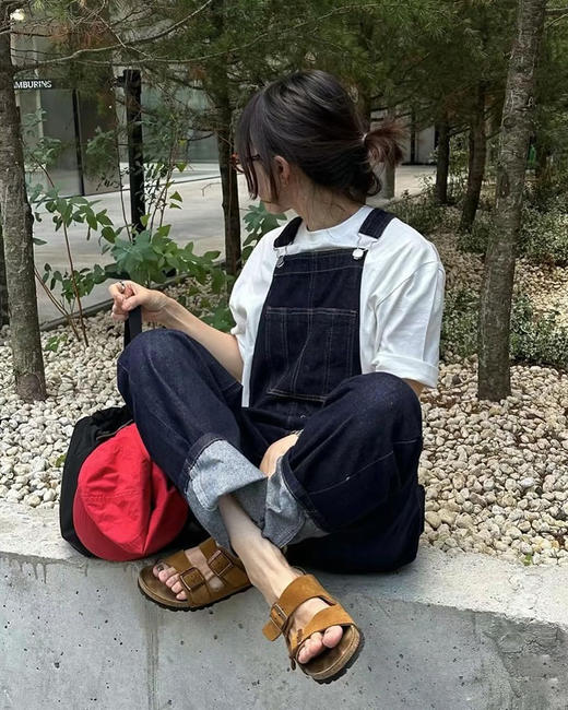 现货 THS-无 bir勃肯 圆圆同款 反绒牛皮勃肯休闲拖鞋 3色 BZ1256 商品图2