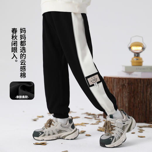 贝田男童运动裤2024新款秋季儿童裤子春秋款男孩帅气秋天大童卫裤 商品图1