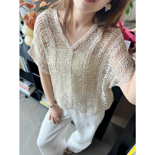 2507504    真丝亚麻+珠片 美衣 商品图8