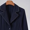 西子/【蓝骑士】气质百搭中长款收腰西装领藏蓝色风衣/FYYF102 商品缩略图1