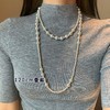 雀说 白色长款珍珠项链女毛衣链高级感双层多层叠戴颈链K200 商品缩略图4