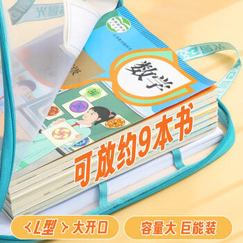 晨光（M&G）文具L型学生网纱拉链袋 科目分类袋文件袋一年级小学生加厚学科袋大容量大开口 数学ADM945AYG8 商品图2