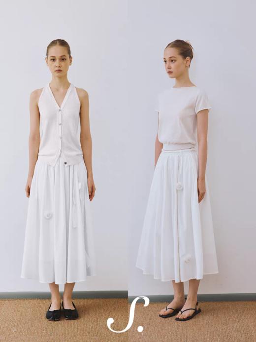 shyshystill/shy202504020/立体花朵装饰纯棉A字半裙 商品图3