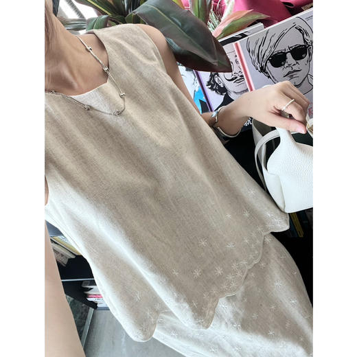 2507503    雏菊刺绣长裙套装（上衣+裙子） 商品图8