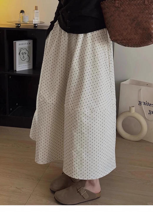 FXA25731 之禾高腰波点半裙 商品图3