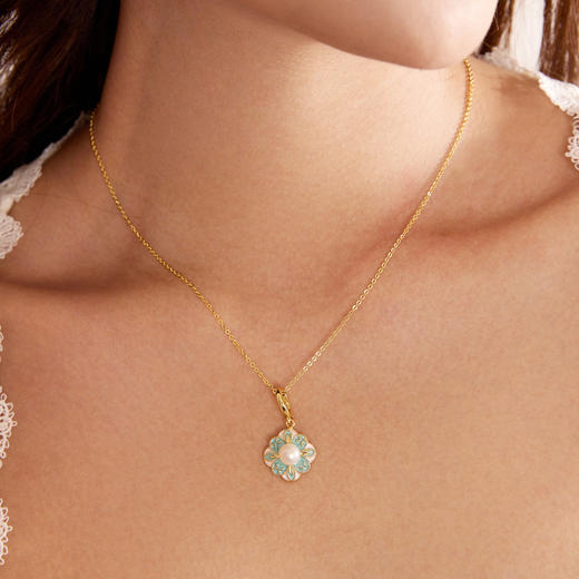 Manreya玛芮雅茉香花序淡水珍珠三件套女项链耳坠戒指清新高级感|戒指+项链+耳钉 商品图2