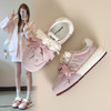 ZHR紫色阿甘鞋女新款2025夏季圆头厚底德训鞋双色鞋带复古女鞋 商品缩略图0