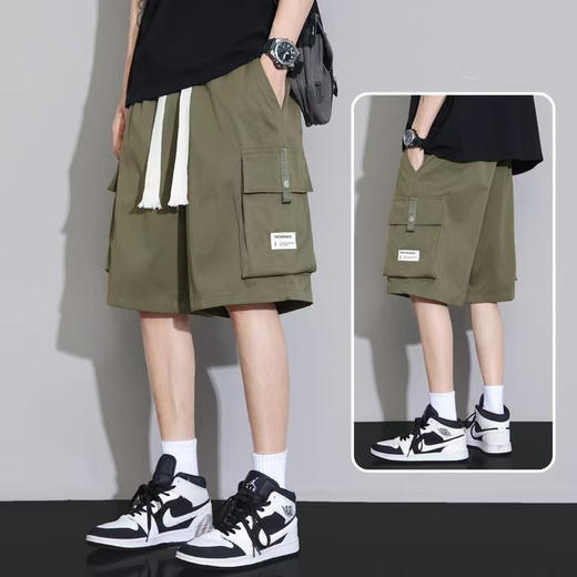 任选2件【59元秒杀价❗️港风工装休闲裤】经典款式设计，宽松版型简单易搭，遮肉显瘦不挑腿型，工装五分裤男潮流速干男款短裤L 商品图0