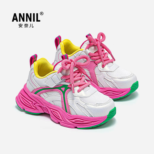 ANNIL/安奈儿女童春秋款网面透气老爹鞋HG5305471 商品图1