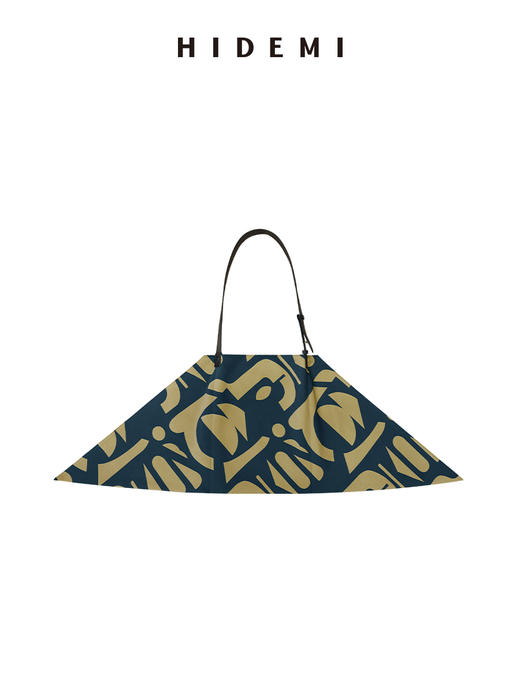HIDEMI 我们做印花系列手绘纯原创抽象几何感艺术油画印花设计感缎面背包 商品图7