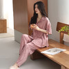 雀说柔软棉睡衣女士夏季薄款凉感纯棉短袖长裤新款夏天家居服套装AL4428 商品缩略图2