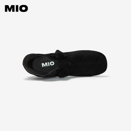 MIO米奥时装靴粗跟圆头拉链增高女靴马丁靴短筒靴子M255603043 商品图3