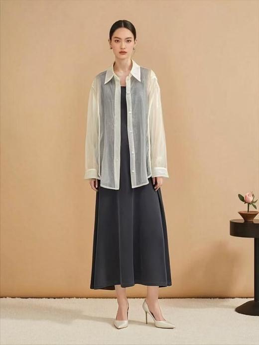 套装【MYBL】8633 75%天丝➕70%超舒服黏胶纤维新中式天丝衬衫两件套-喜出 商品图0