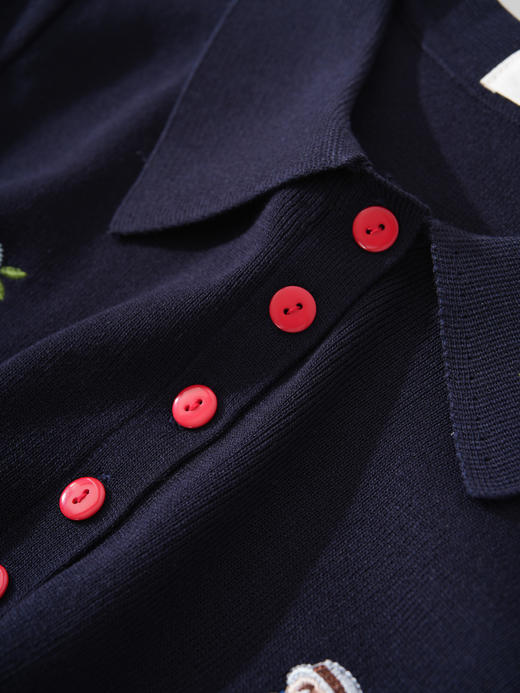 禾家同款苎麻天丝凉感刺绣小熊Polo衫 商品图12