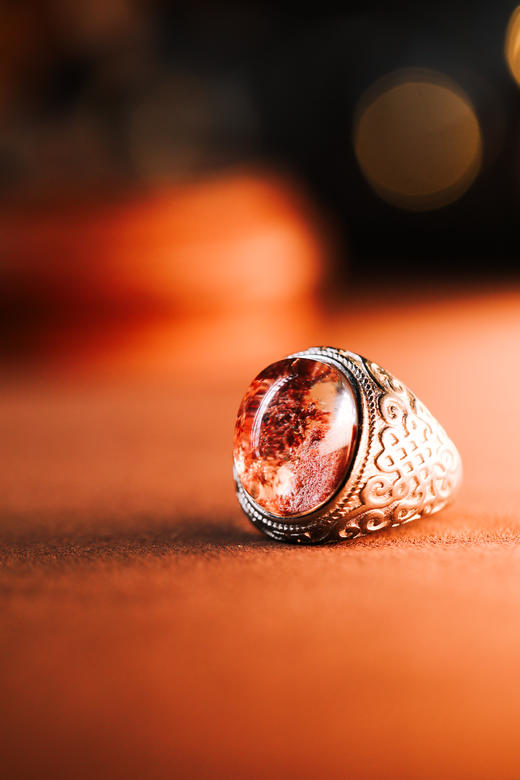 积分兑换：水晶红幽灵戒指 戒托纯银【器悟雅玩】 商品图1