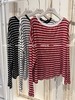 【门店同款】ENJOY秋季慵懒斜肩条纹T 164043963 商品缩略图0