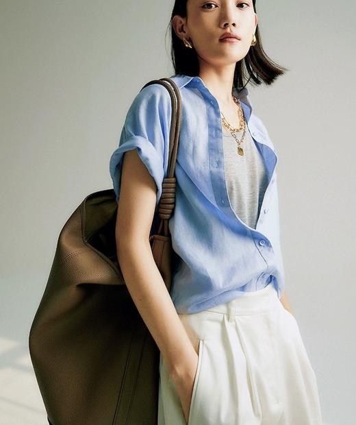 【品牌直发】超高品质❗️莱赛尔天丝亚麻短袖衬衫』法国雨露麻➕莱赛尔天丝穿搭自由度超高，防晒又贼拉出片！！ 商品图10