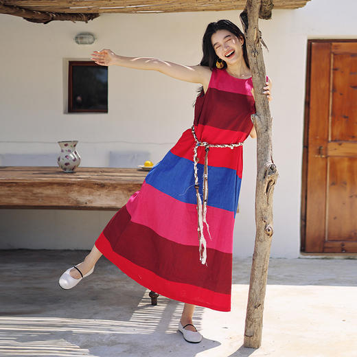 绽放KS107朵/手工编织毛边度假感玉石腰带 商品图2