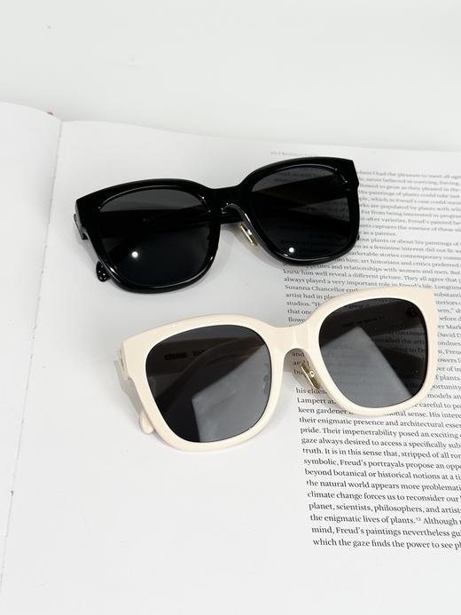 QT83-CELINE赛琳 图案装饰 醋酸酯 长方形 太阳眼镜 女款 白色（QT*JH）夏季专享 商品图0