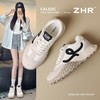 ZHR则则头层猪皮厚底老爹鞋女软底阿甘鞋女多巴胺德训鞋女春秋款 商品缩略图3