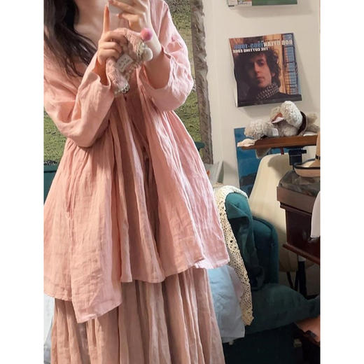 裁缝学苑AS547大摆蓬蓬娃娃衫纸样女装V领长袖棉麻衬衫样板 商品图4