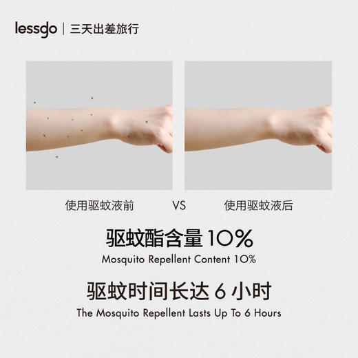 「正规农字号 添加10%驱蚊酯」Lessgo 利事多 驱蚊液 30ml/支 商品图1