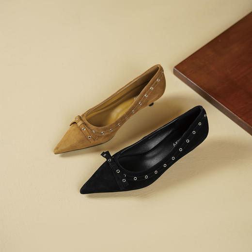 Westory2025年秋季尖头猫跟通勤百搭浅口单鞋S25CE76711 商品图0