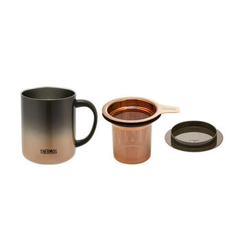 膳魔师（THERMOS）保温杯400ml带茶滤男女泡茶咖啡水杯伴手礼生日礼物TEMC青提茉莉 商品图2