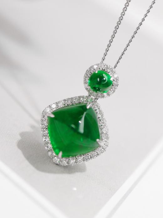 6..1ct糖塔祖母绿吊坠 商品图2