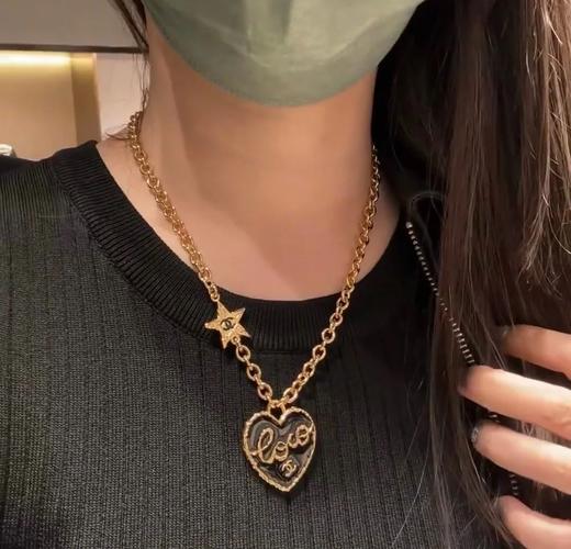 香奈儿 黑油爱心粗链项链（XJ） 商品图10