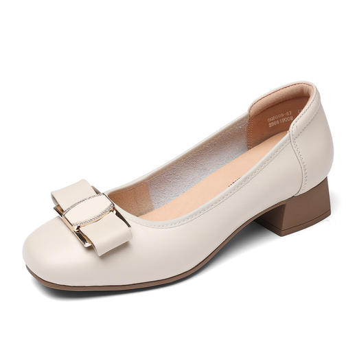 女鞋2025春夏季新款时尚百搭小方跟浅口单鞋5Q5009-37 商品图3