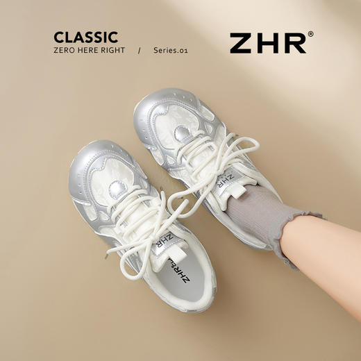 ZHR运动阿甘鞋夏季穿搭2025新品经典网面透气厚底德训鞋国风蕾丝 商品图3