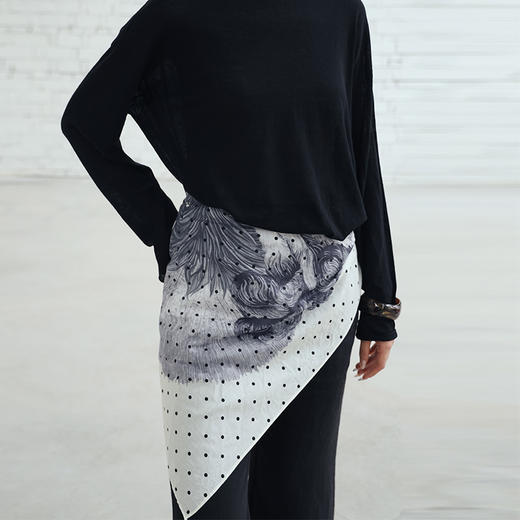 绽放KS104朵/设计感印花披肩叠搭大方巾 商品图0