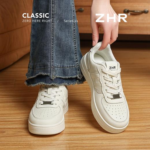 ZHR复古蓝色小白鞋女厚底夏季新款2025增高休闲鞋舒适配裙子 商品图3
