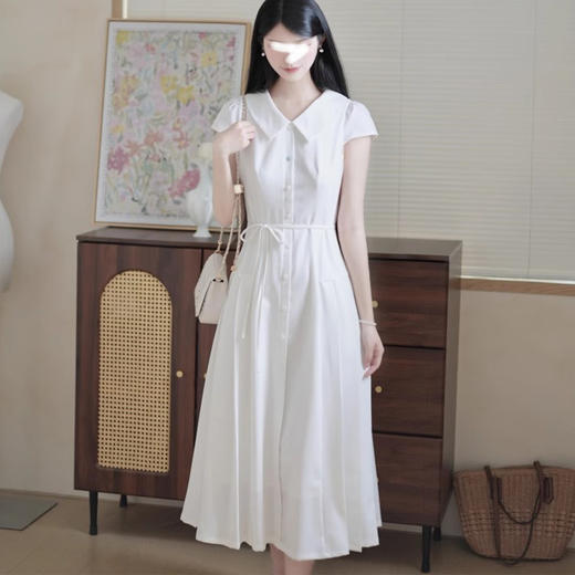 裁缝学苑AH41翻领短袖衬衫裙纸样连衣裙女装收腰裙子样板图纸 商品图2