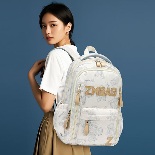 时尚涂鸦双肩包 男女款休闲旅行大容量背包  百搭初高中大学背包 商品图1