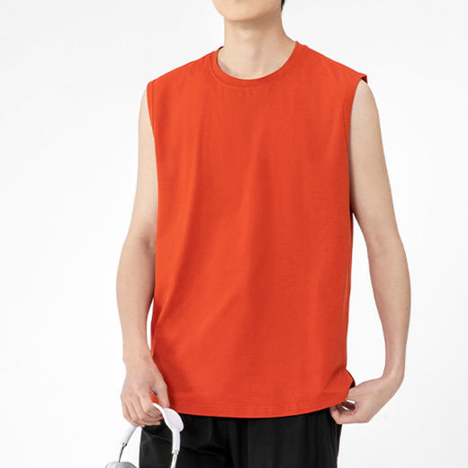 【DSK】大依优型大码速干背心索罗娜凉感科技运动健身速干无袖t恤宽松砍袖上衣男士 商品图2