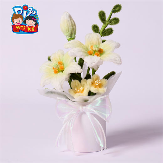 【供】教师节礼物手工diy浪漫扭扭棒小花桶儿童制作材料包幼儿园送老师 商品图4