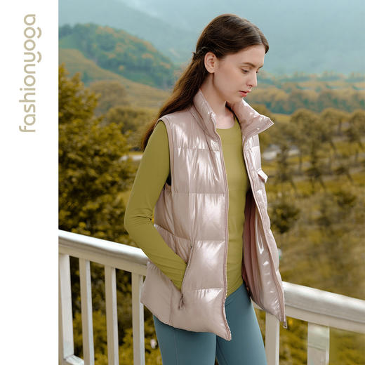 【捡漏不退换】F11856凡圣瑜伽珠粉时尚羽绒马甲（不含胸垫） 商品图3